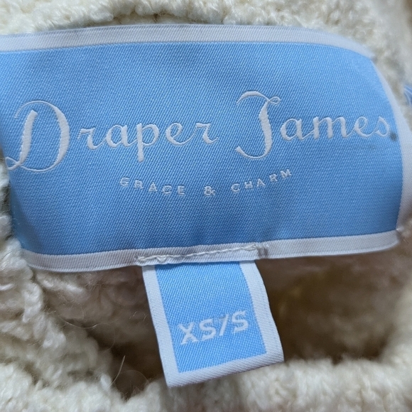 Draper James Grace & Charm off white cable knit poncho sweater XS/S - Picture 7 of 8